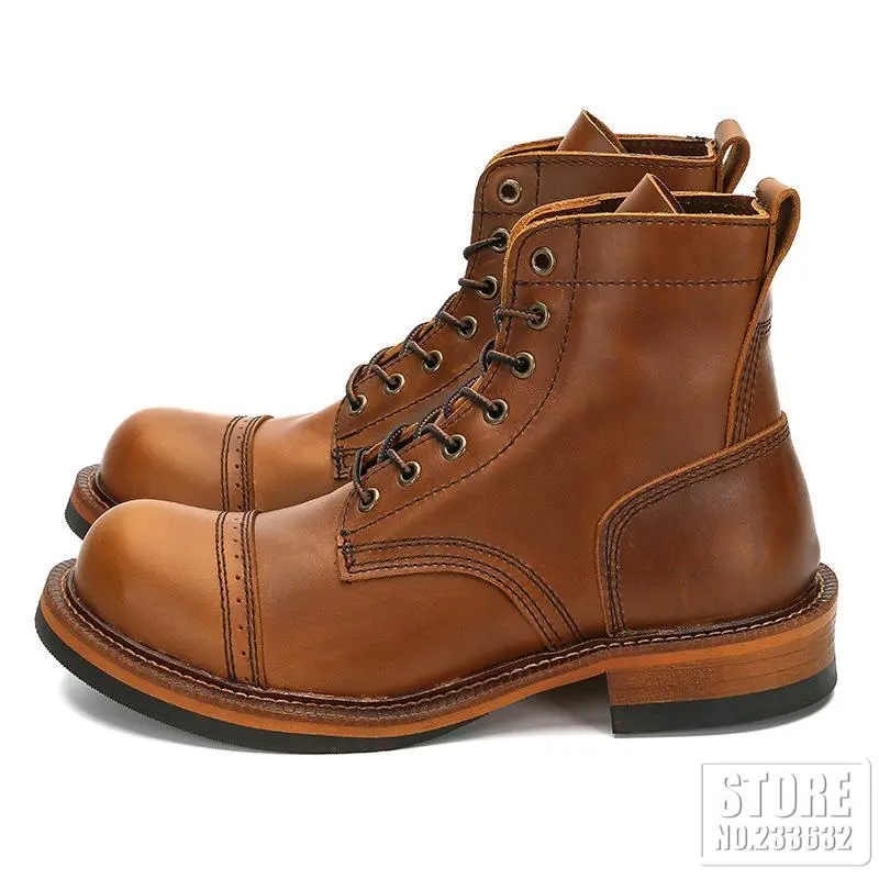 Men Boots 2023 New Arrival Motorcycle Boots High Quality Retro Comfortable Leisure Tooling Work Ankle Workwear Boots 5 Colors