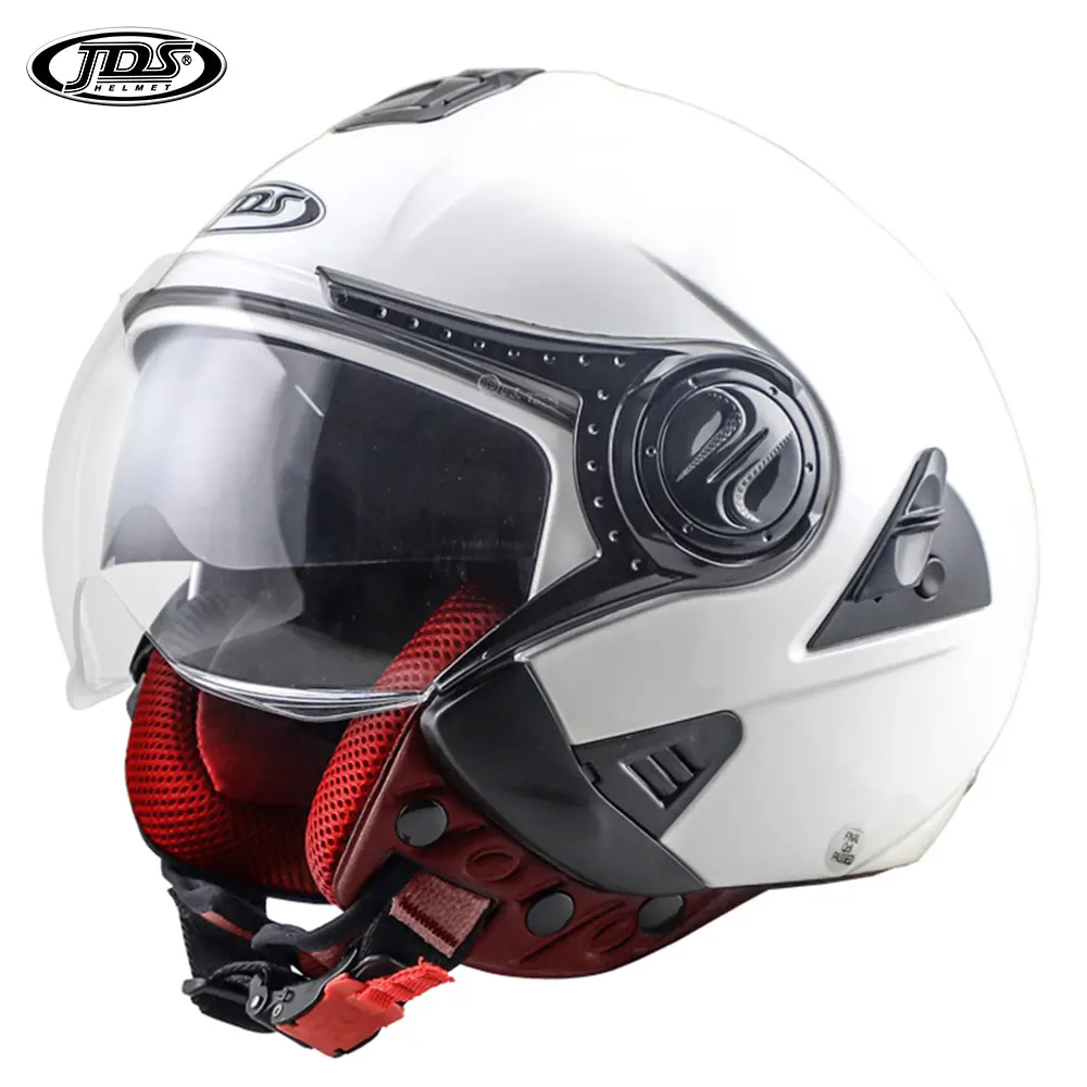 Motorcycle Helmet Double Lens Moto Helmet Open Face Motorcycle Racing Off Road Helmet Casco Moto Capacete Casque Black 8 Colors