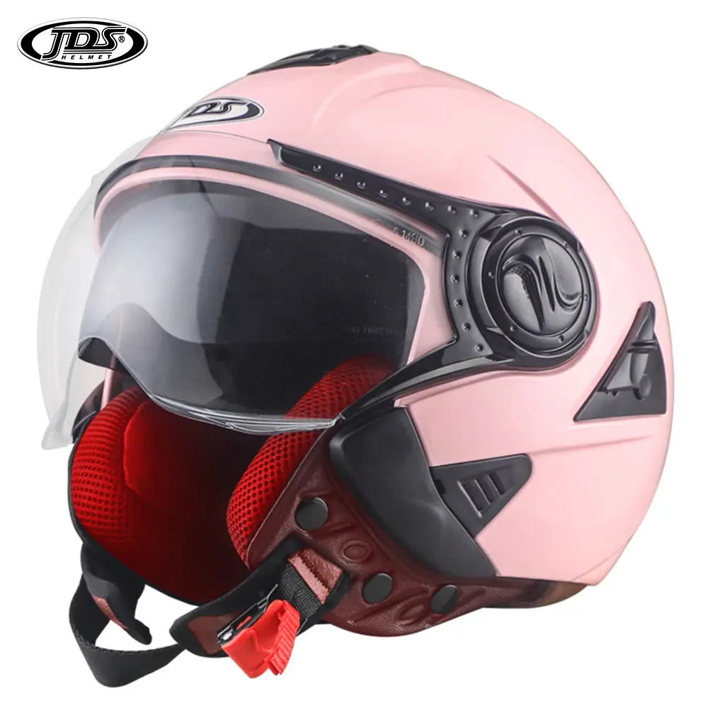Motorcycle Helmet Double Lens Moto Helmet Open Face Motorcycle Racing Off Road Helmet Casco Moto Capacete Casque Black 8 Colors