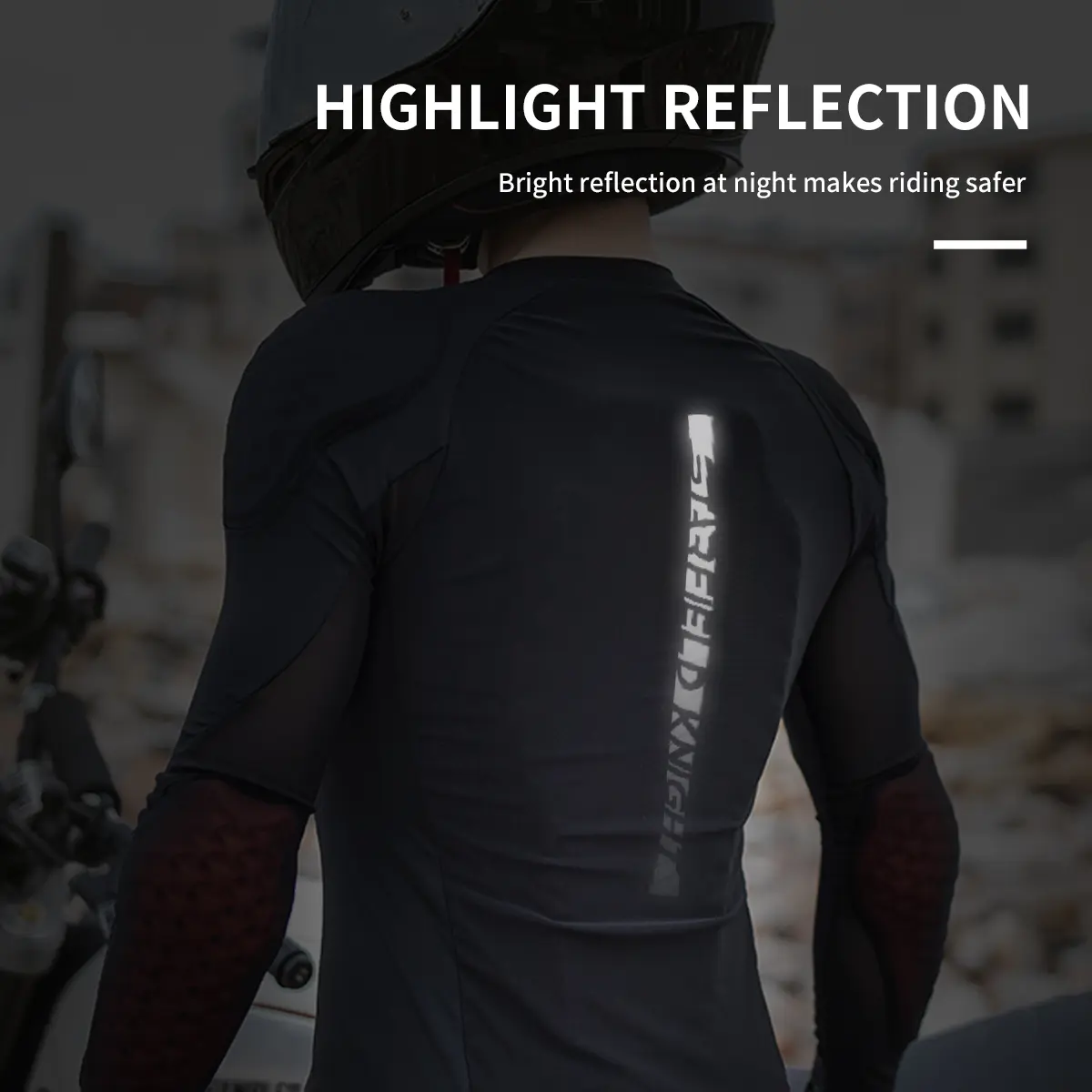 Men Motorcycle Jacket Body Armor CE2 Certified Summer Motocross Riding Clothing Protection Racing Reflective Breathable Mesh