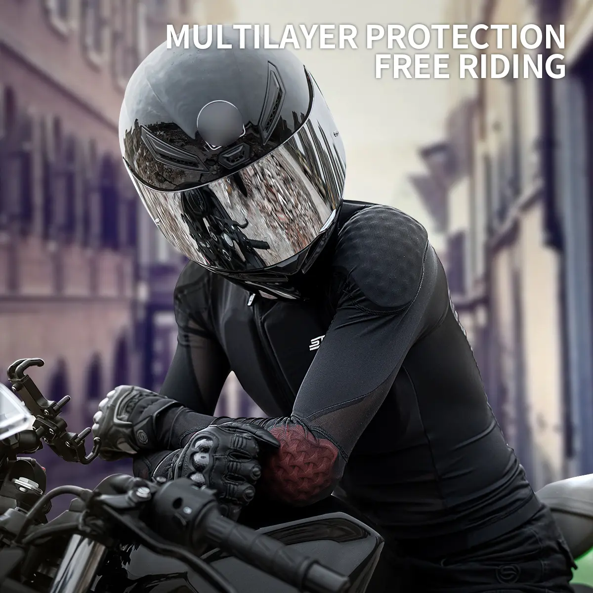 Men Motorcycle Jacket Body Armor CE2 Certified Summer Motocross Riding Clothing Protection Racing Reflective Breathable Mesh