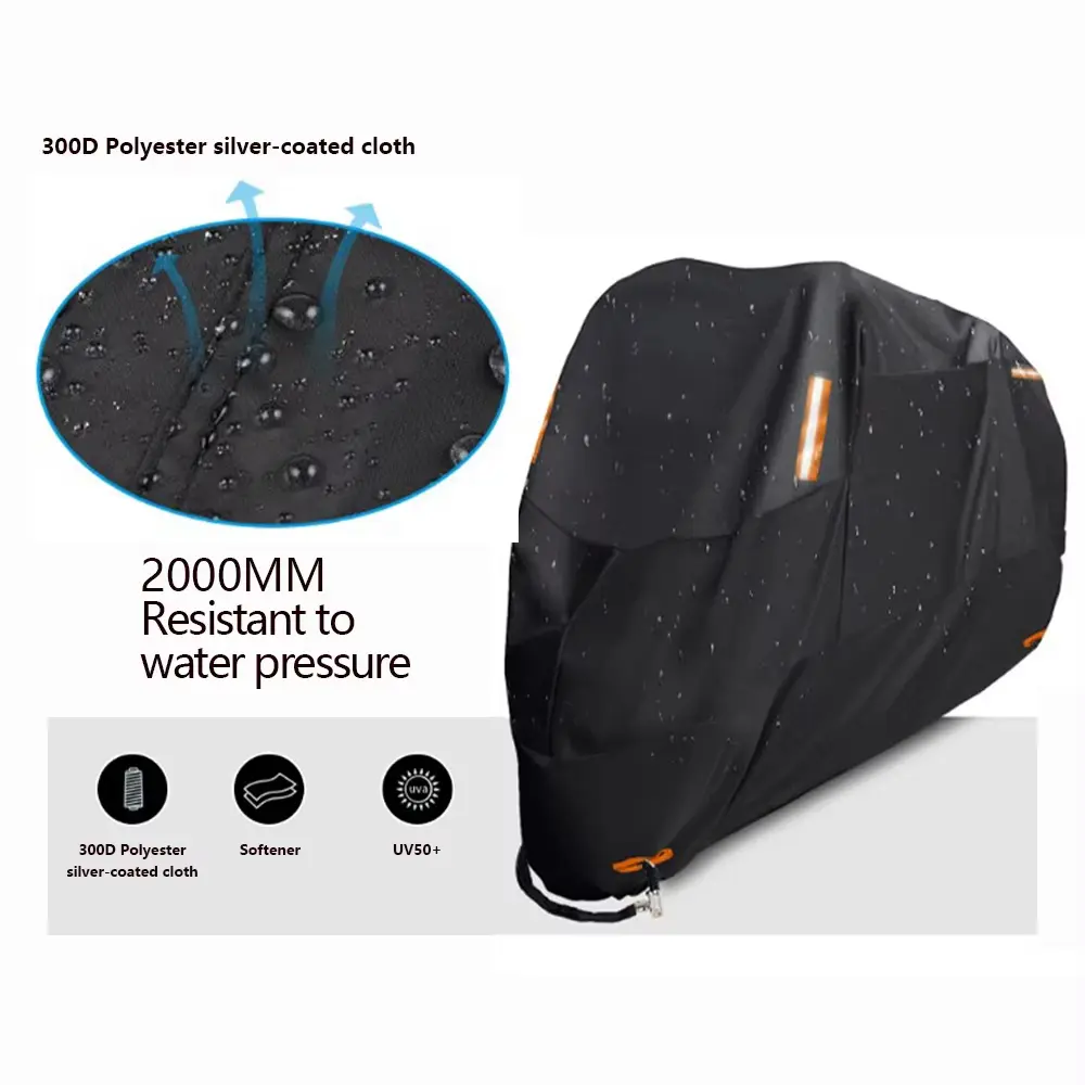 New Four Seasons Universal 300D Oxford Cloth Motorcycle Cover Dustproof Snowproof Rainproof And Uv-resistant Protective Cover