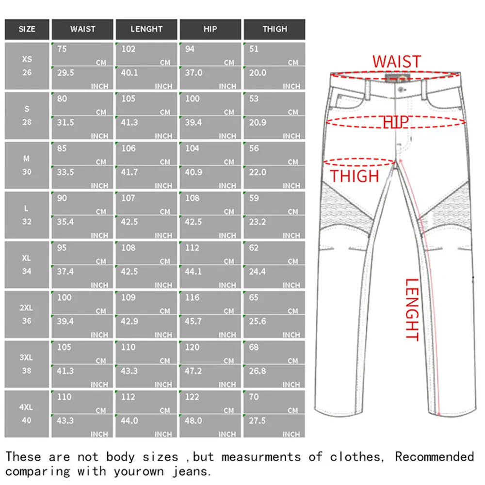 Motorcycle Jeans Pants Protective Gear Touring Motorbike Trousers Motocross Pants CE Protective Gear Stretch Jeans