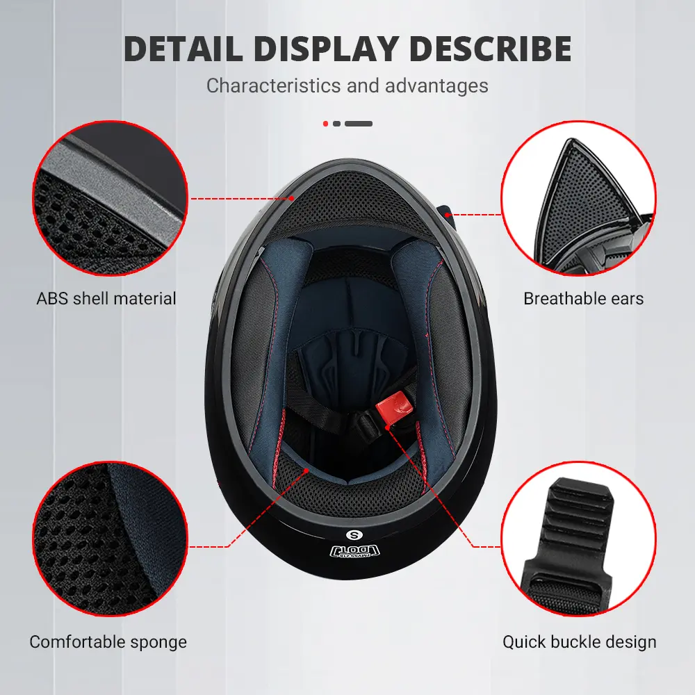 New Cat Ear Women Motorcycle Helmet Outdoor Travel Motorcycle Helmet Riding Motorcycle DOT Certified Removable Full Face Helmet