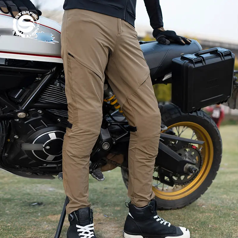 Quick Drying Motorcycle Ridng Pants Summer Wear Resistant Motocross Pants Breathable Mesh Motorbike Protection Pants Trouser