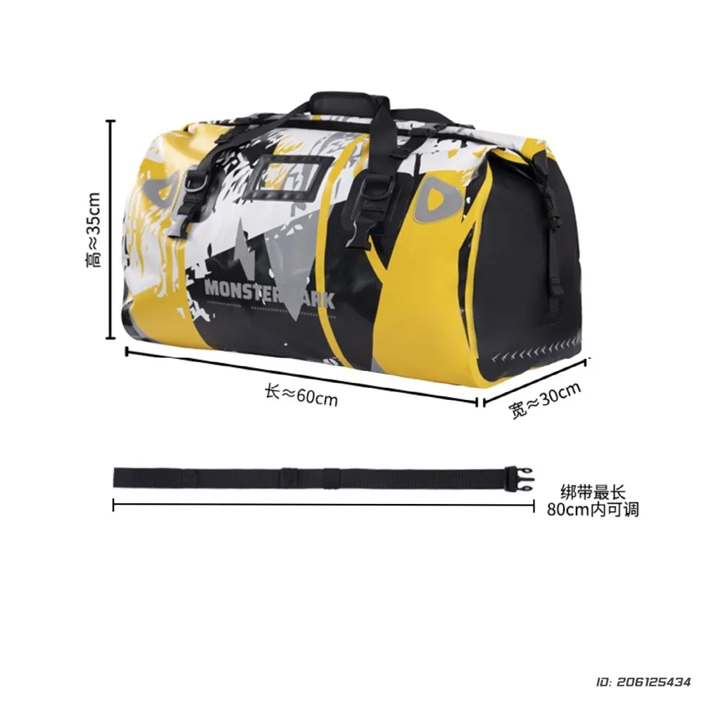 Waterproof Duffle for Motorcycle Tail Bag Commuting Large capacity Motorcycle bag a pack Motorcycle Luggage Rear Seat Rider Bag