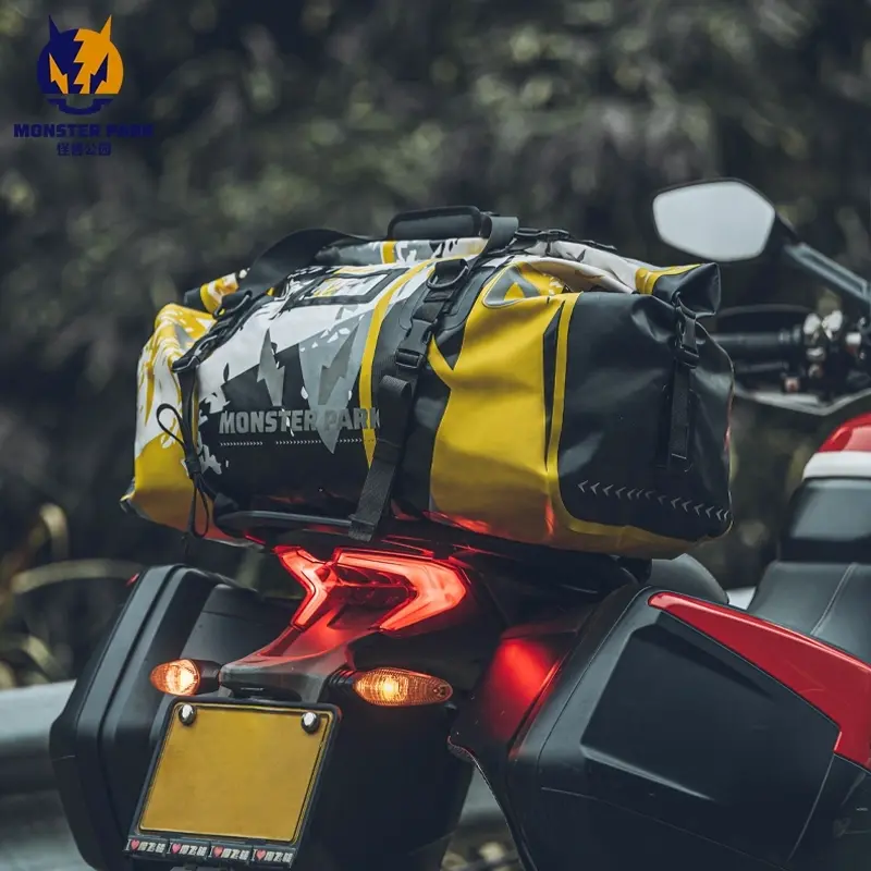Waterproof Duffle for Motorcycle Tail Bag Commuting Large capacity Motorcycle bag a pack Motorcycle Luggage Rear Seat Rider Bag