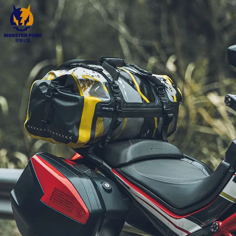 Waterproof Duffle for Motorcycle Tail Bag Commuting Large capacity Motorcycle bag a pack Motorcycle Luggage Rear Seat Rider Bag