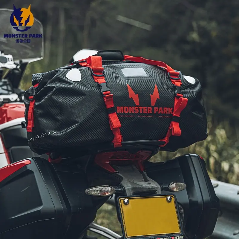 Waterproof Duffle for Motorcycle Tail Bag Commuting Large capacity Motorcycle bag a pack Motorcycle Luggage Rear Seat Rider Bag