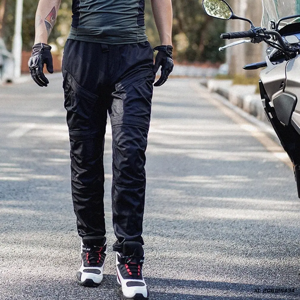 Motorcycle Summer Riding Pants Unisex Breathable Protective Gear Detachable Racing Road Rider Equipment Anti-fall Casual Pants