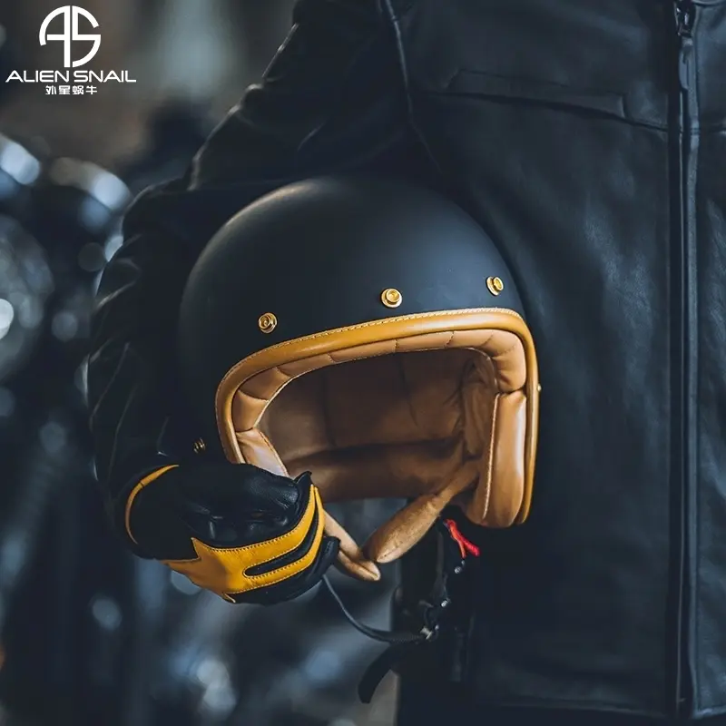 Jet Helmet Open Face Helmets For Motorcycle Casco Moto Jet Scooter Bike Helmet For Men Women 3/4 Open Half Helmet DOT Approved