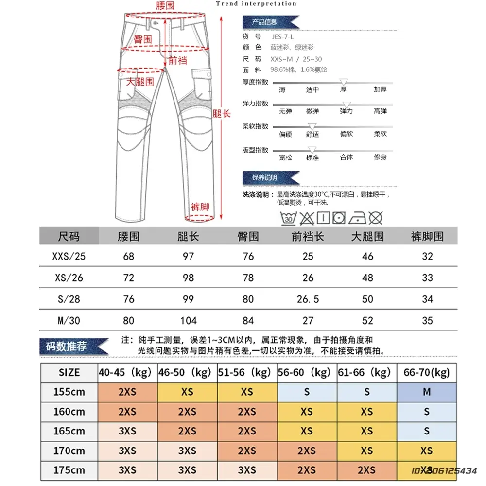 Retro Motorcycle Jeans Camouflage Stretch  Women's Motorcycle Racing Cycling Pants Fall-resistant Casual With CE Protective Gear