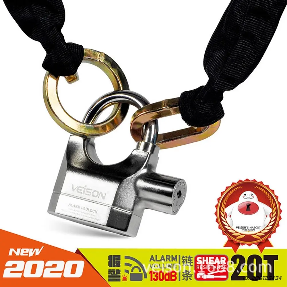Alarm Lock Anti Theft Alarm Lock 130dB  Anti Theft Security Padlock Waterproof Alarm Lock Motorcycle Electric Bicycle Universal