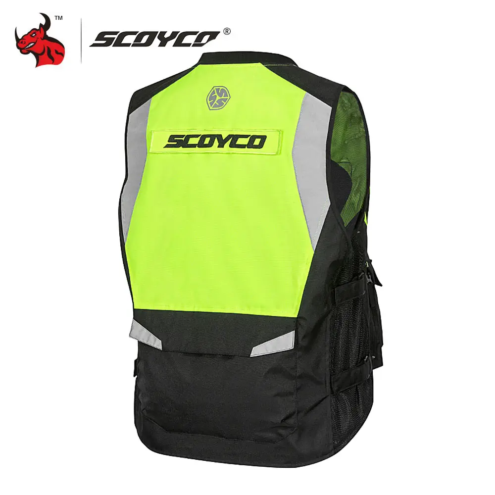 SCOYCO Cycling Protective Motorcycle Jacket Abrasion-resistant Reflective Riding Vest Breathable Large Capacity Storage Vest