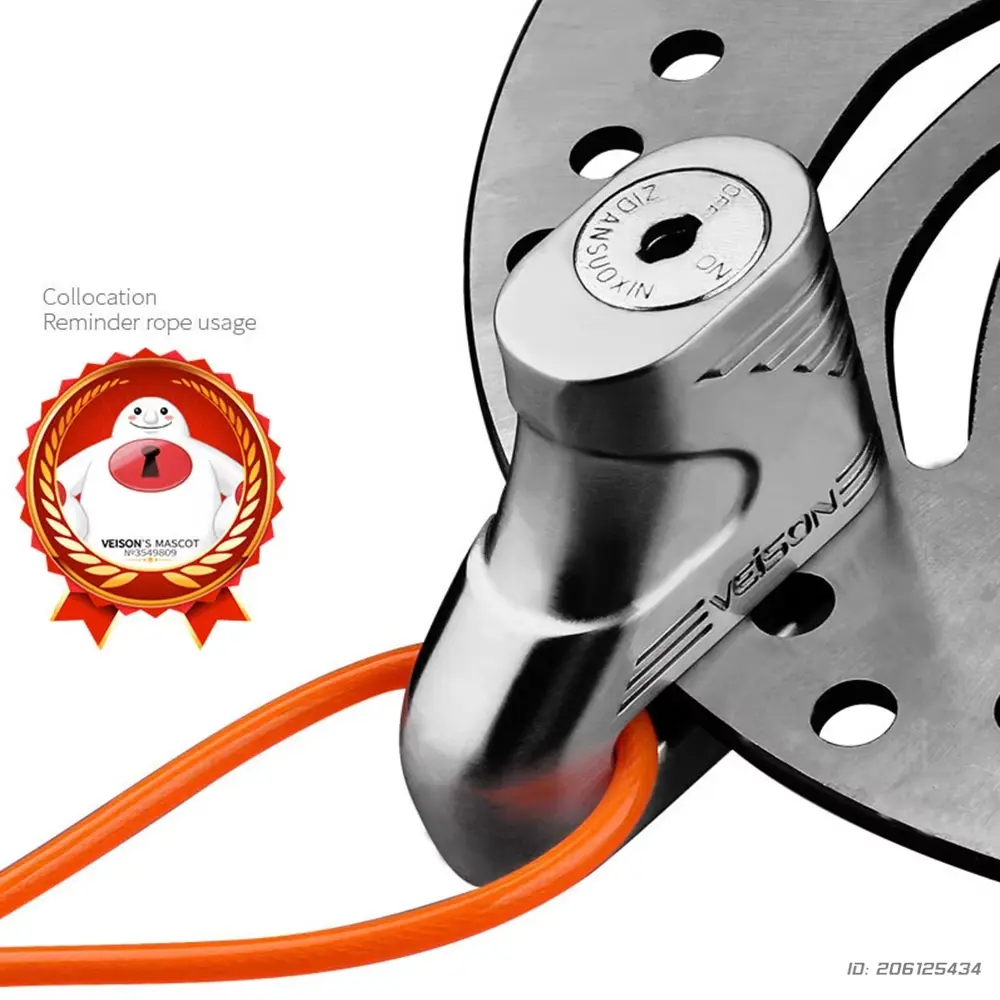 Motorcycle Lock Outdoor Scooter Bike Aluminum Alloy Motorcycle Lock Waterproof Brakes Disc Motorbike Lock Cycling Accessories