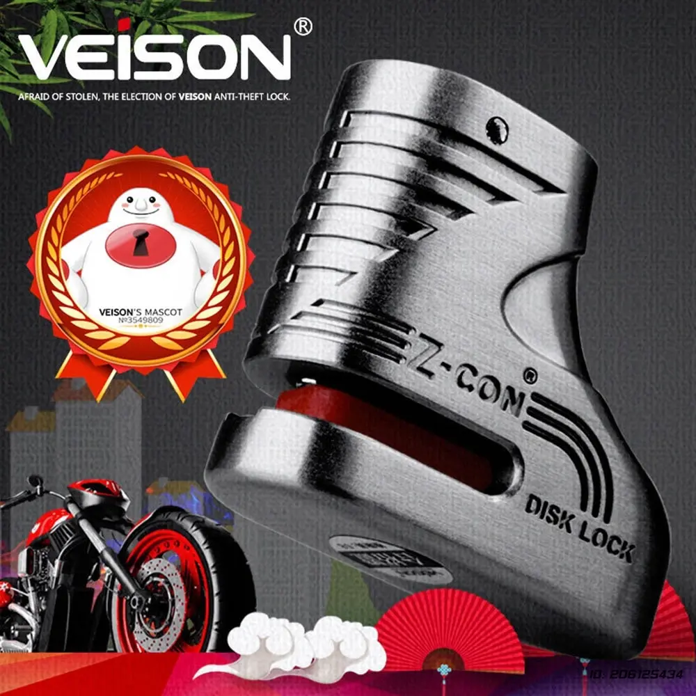 Motorcycle Lock Anti Theft Disc Brake Lock Alloy Motorbike Lock Protection Brake Bicycle Accessories Waterproof Disc Locks