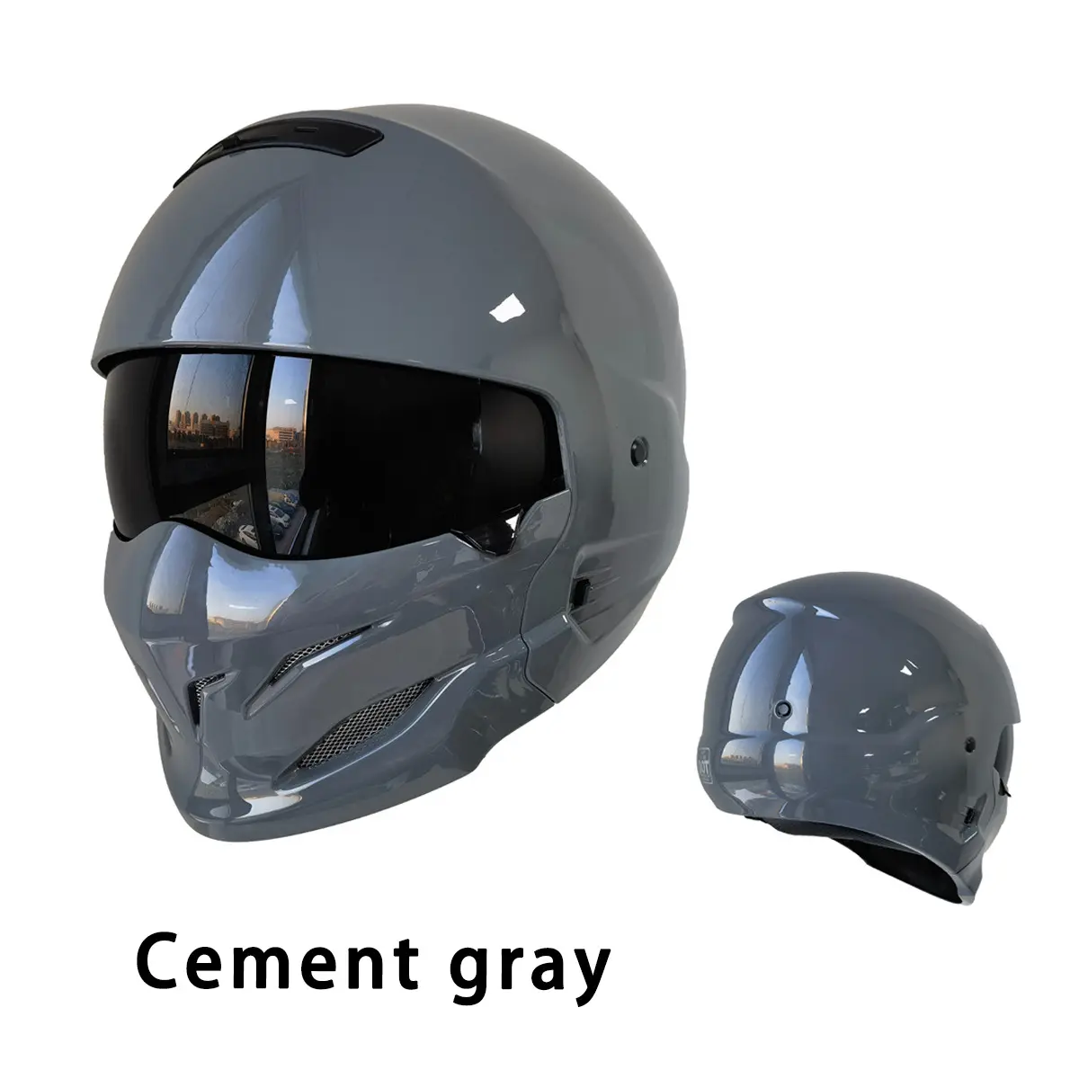 Combination Moto Helmet Detachable Multi-purpose Combination Helmet Motorcycle Locomotive Personality Half Predator Helmet