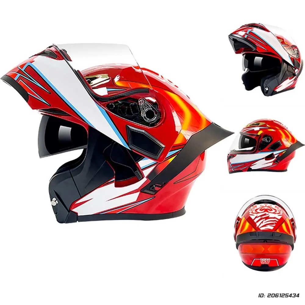 Flip Up Motorcycle Helmet Capacete Modular Helmets Motorbike full face helmet Moto casco Safety Modular Flip Helm Helmet Outdoor