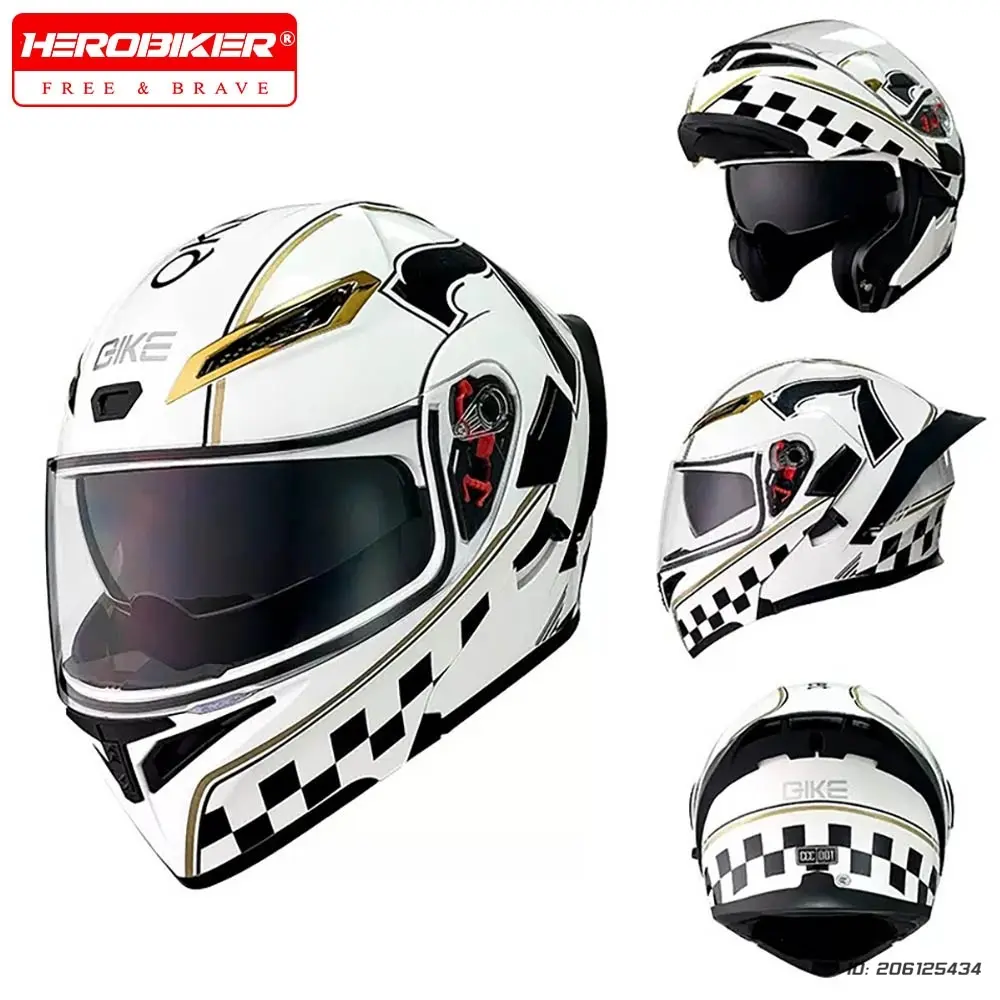 Flip Up Motorcycle Helmet Capacete Modular Helmets Motorbike full face helmet Moto casco Safety Modular Flip Helm Helmet Outdoor