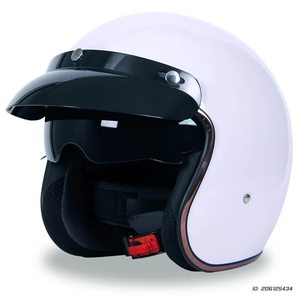 Retro 3/4 Motorcycle Helmet Casco Moto Summer Open Face DOT Certified Motorbike Half Helmet Universal Riding Electric Car Helmet