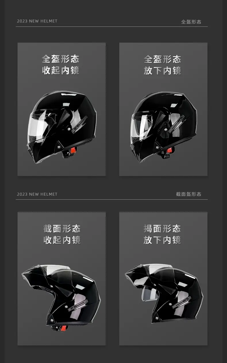 Full Face Helmet Motorcycle Flip Up Open Face Capacete Modular Helmet Racing Casco Moto Helmet Motocross Riding Motorsiklet Kask