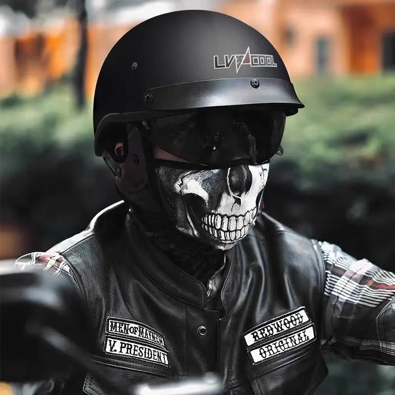 Retro Motorcycle Half Helmet Summer Half Face Unisex Helmet Motorbike Universal Bicycle Baseball Cap Half Helmet DOT Approved