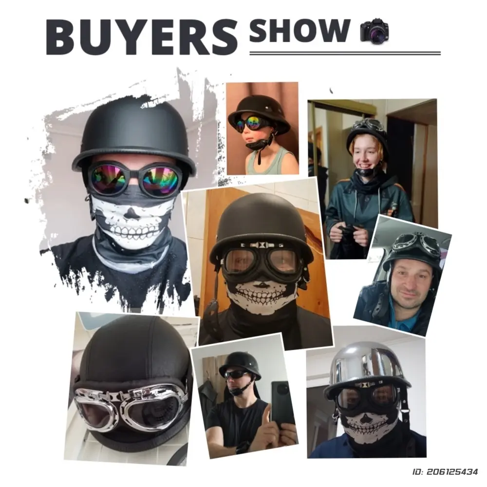 Motorcycle Half Helmet Casco Moto German Style Motobike Helmets Summer Open Face Retro Motocross Helmet Motorcycle Accessories