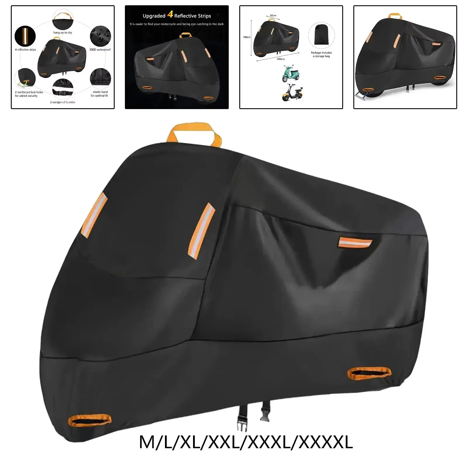 New Four Seasons Universal Motorcycle Cover Windproof Anti Theft And Rainproof 210D Oxford Cloth Off Road Motorcycle Cover