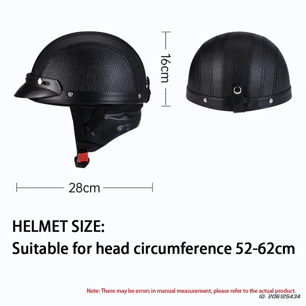 Motorcycle Half Helmet Four Seasons General Safety Helmet Motorcycle Vintage Motorbike Helmets For Head Circumference 52-62cm