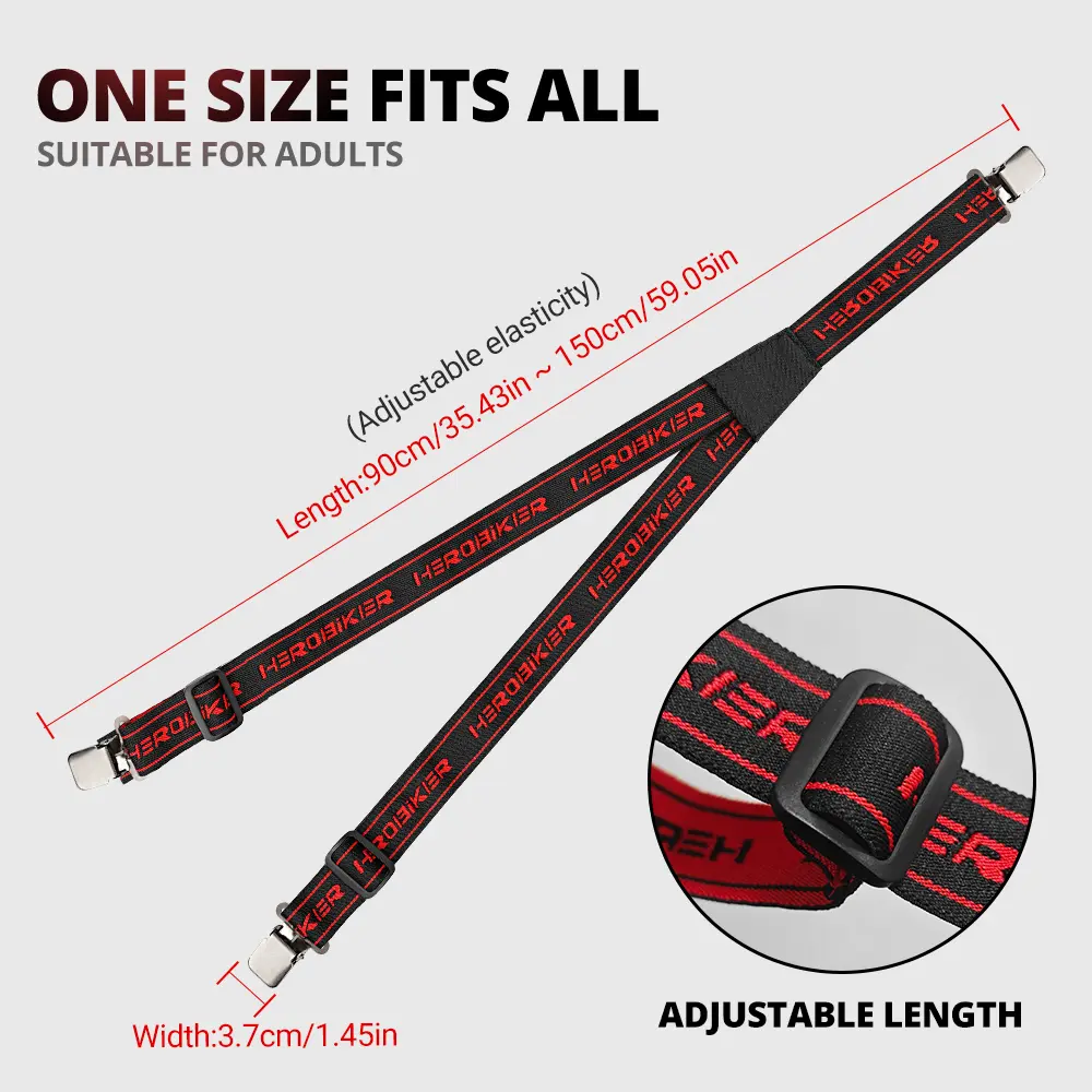 HEROBIKER Motorcycle Duty Braces Pant Suspenders High Elastic Adjustable Y Back Suspender Straps Motocross Pants Suspenders