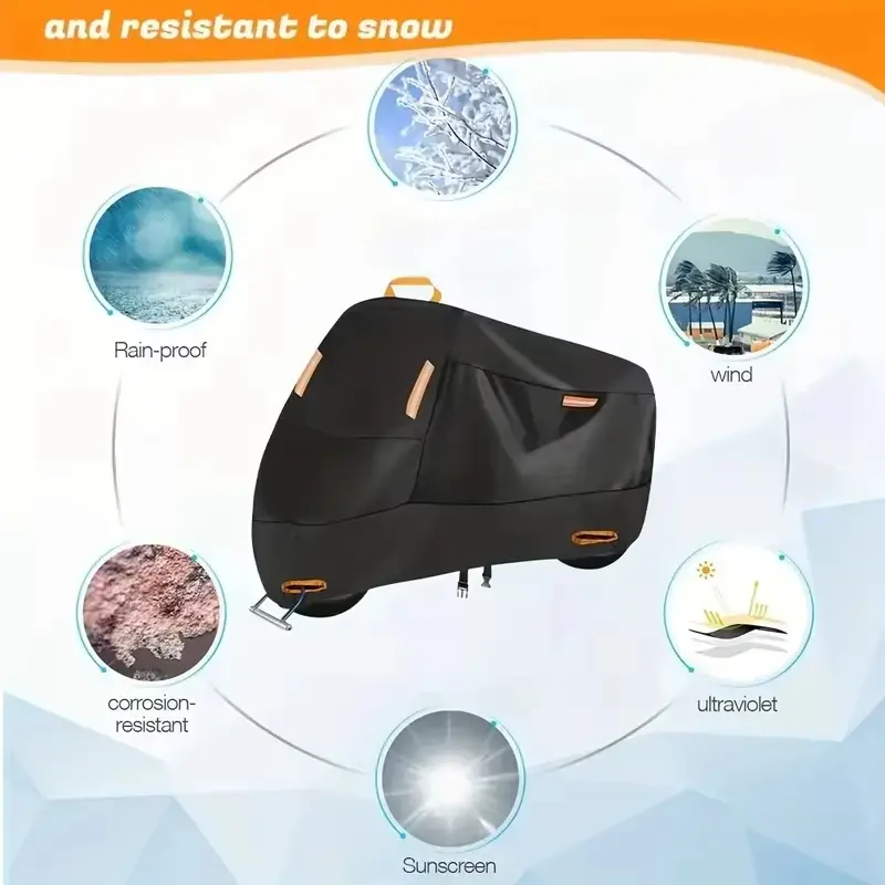 New Four Seasons Universal Motorcycle Cover Windproof Anti Theft And Rainproof 210D Oxford Cloth Off Road Motorcycle Cover